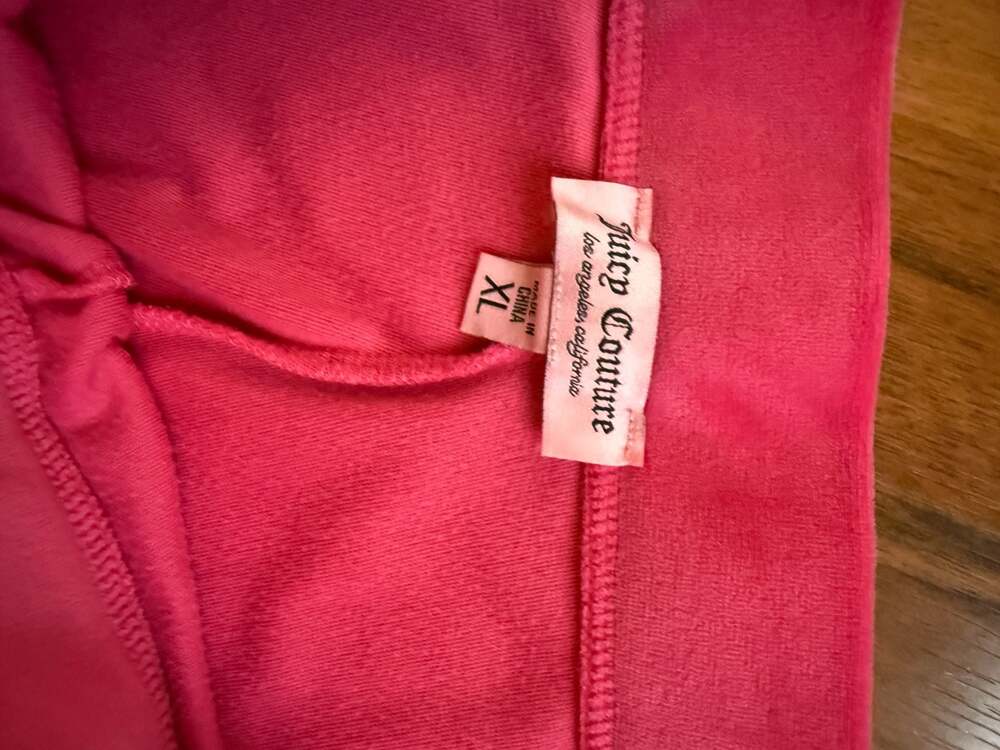 Juicy Couture Hot Pink Velour Tracksuit Set with Rhinestone Logo - Picture 9 of 9